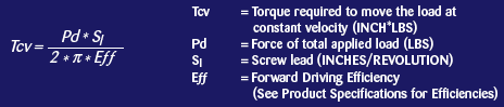 Torque For Motion at Constant Velocity